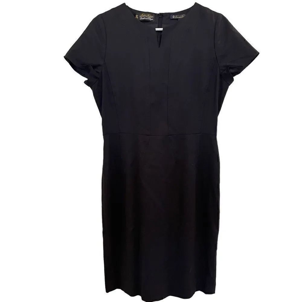 Brooks Brothers Women’s Dress Size 10P Italian Wool Sheath Navy Blue Career Work